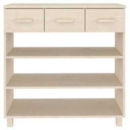 Berkfield Console Table Honey Brown 90X35X90 Cm Solid Wood Pine - thumbnail 5