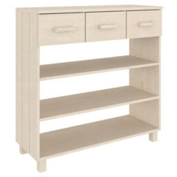 Berkfield Console Table Honey Brown 90X35X90 Cm Solid Wood Pine - thumbnail 2