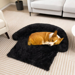 Costway Plush Calming Dog Couch Bed Dog Sofa Bed Anti-Slip Bottom With Washable Cover - thumbnail 1