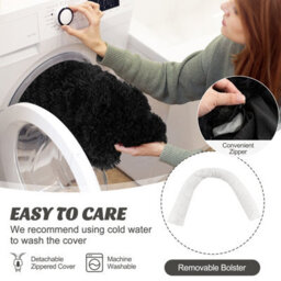 Costway Plush Calming Dog Couch Bed Dog Sofa Bed Anti-Slip Bottom With Washable Cover - thumbnail 9