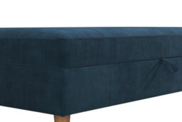 Dorel Hartford Ottoman With Storage In Chenille Blue - thumbnail 3