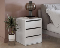 Arte Idea 13 Contemporary Chest Of Drawers Internal Cabinet Bedside For Stylish Bedroom Storage White(H)600mm (W)500mm (D)470mm