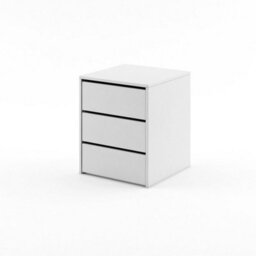 Arte Idea 13 Contemporary Chest Of Drawers Internal Cabinet Bedside For Stylish Bedroom Storage White(H)600mm (W)500mm (D)470mm - thumbnail 2