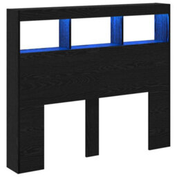 Berkfield Black Oak Headboard Black Oak Engineered Wood 120 X 17 X 102 Cm - thumbnail 2
