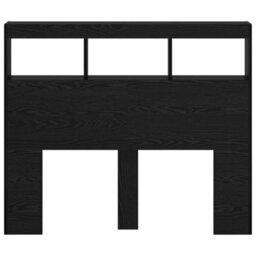 Berkfield Black Oak Headboard Black Oak Engineered Wood 120 X 17 X 102 Cm - thumbnail 6