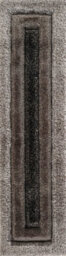 Modern Soft Bordered Shimmer Shaggy Area Rugs Grey 200X290 Cm - thumbnail 6