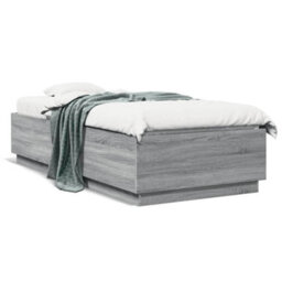 Berkfield Bed Frame Without Mattress Grey Sonoma 100X200 Cm - thumbnail 2