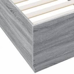 Berkfield Bed Frame Without Mattress Grey Sonoma 100X200 Cm - thumbnail 7