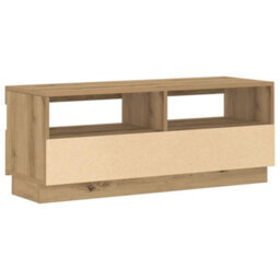 Berkfield Tv Cabinet With Led Lights Artisian Oak 100X35X40 Cm Engineered Wood - thumbnail 9