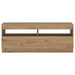 Berkfield Tv Cabinet With Led Lights Artisian Oak 100X35X40 Cm Engineered Wood - thumbnail 7