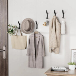 20 Black Wall Hooks For Hanging Coat: 10Kg Metal Sturdy Hook With Screw, Individual Hange - thumbnail 6