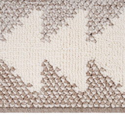 Loomed Neutral Beige Brown Geometric Scandi Style Fringed Area Rug 160Cm X 230Cm - thumbnail 6