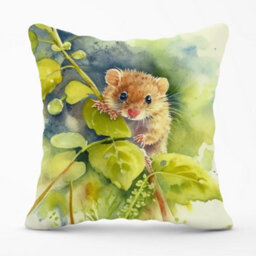 Warren Reed Designer Dormouse Watercolour Cushions 60Cm X 60Cm - thumbnail 1