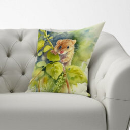 Warren Reed Designer Dormouse Watercolour Cushions 60Cm X 60Cm - thumbnail 2