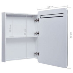 Vidaxl Led Bathroom Mirror Cabinet 60X11X80 Cm - thumbnail 7