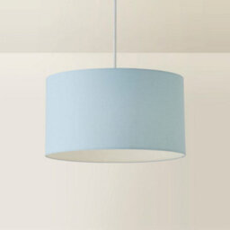 Valuelights Reni Duck Egg Blue Fabric Drum Ceiling Lamp Shade (D)35Cm - thumbnail 6