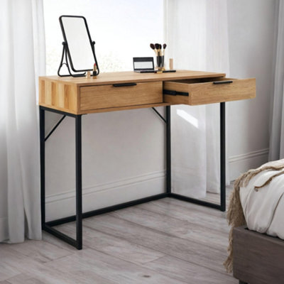 Julian Bowen Bali 2 Drawer Dressing Table/desk - Light Oak - image 1