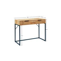 Julian Bowen Bali 2 Drawer Dressing Table/desk - Light Oak - thumbnail 5