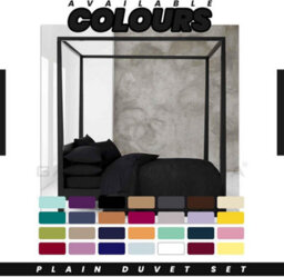 Gc Gaveno Cavailia Plain Dyed Duvet Cover Super King Polycotton Solid Bedding Set Breathable Lightweight Duvet Cover Bed Set Black - thumbnail 3