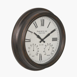 Pacific Lifestyle Antique Bronze Effect Indoor Outdoor Wall Clock - thumbnail 2