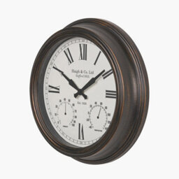 Pacific Lifestyle Antique Bronze Effect Indoor Outdoor Wall Clock - thumbnail 3
