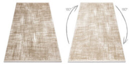 RugsX Modern Carpet Duke A0357 Beige - Vintage, Structured, Very Soft, Fring  80X150 Cm - thumbnail 2