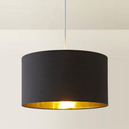 Valuelights Reni Black & Gold Inner Drum Ceiling Lamp Shade (D)45Cm - thumbnail 3
