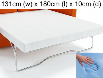 Save On Goods UK Memory Foam Sofa Bed Bed Settee Mattress. Metal Action Sofabed Matress  (131Cm (W) X 180Cm (L) X 10Cm (Thick)) - image 1