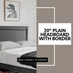 Black Plush 4Ft Small Double Bed With Matttress  2 Storage Drawers And 20 Inchplain Borderd Headboard - thumbnail 3