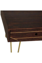 Silchester Dark Mango Coffee Table With Drawer And Gold Inlay - thumbnail 6