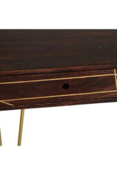 Silchester Dark Mango Coffee Table With Drawer And Gold Inlay - thumbnail 7