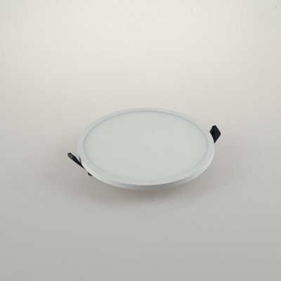 Luminosa Lighting Luminosa Plus Outdoor Recessed Downlight With Surface Mount Edge, Matt White, Ip40, 4000K
