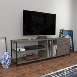 Decorotika Oneida Tv Stand Tv Unit For Tv's Up To 72 Inch Black Wenge - thumbnail 3