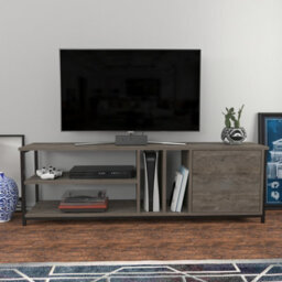 Decorotika Oneida Tv Stand Tv Unit For Tv's Up To 72 Inch Black Wenge - thumbnail 1