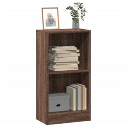 Berkfield Versatile Bookcase Brown Oak 40X24X76 Cm Engineered Wood - thumbnail 2