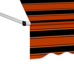 Berkfield Manual Retractable Awning 200 Cm Orange And Brown - thumbnail 4