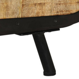 Berkfield Industrial Tv Cabinet 110X30X45 Cm Rough Mango Wood - thumbnail 9