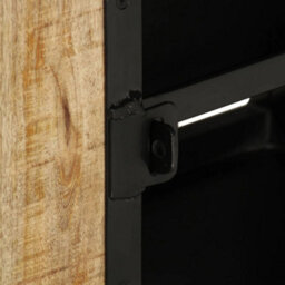 Berkfield Industrial Tv Cabinet 110X30X45 Cm Rough Mango Wood - thumbnail 7