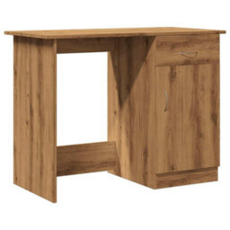 Berkfield Desk Artisan Oak 100X50X76 Cm Engineered Wood - thumbnail 2