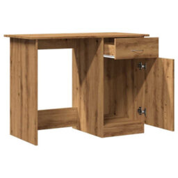 Berkfield Desk Artisan Oak 100X50X76 Cm Engineered Wood - thumbnail 5