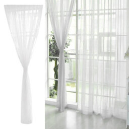 Living And Home White Window Sheer Curtains For Bedroom Living Room 1M W X 2M H - thumbnail 2
