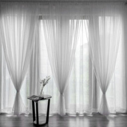 Living And Home White Window Sheer Curtains For Bedroom Living Room 1M W X 2M H - thumbnail 5