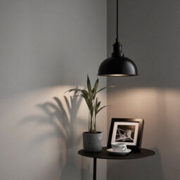 Industville Brooklyn Dome Pendant, 8 Inch, Black, Black Holder - thumbnail 3