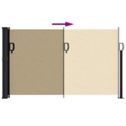 Walplus Retractable Side Awning Garden Sun Shade Canopy Gazebo For Back Door, Porch, Patio Beige 117X300 Cm - thumbnail 5