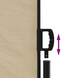Walplus Retractable Side Awning Garden Sun Shade Canopy Gazebo For Back Door, Porch, Patio Beige 117X300 Cm - thumbnail 6