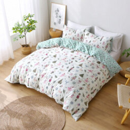 Lazzaro Christmas Super King Duvet Cover Set, Reversible Girl & Ribbon Print Bedding With Zipper Closure & Corner Ties - thumbnail 5