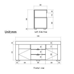 120Cm High Gloss Tv Table Stand White Entertainment Cabinet Unit With Led Light - thumbnail 5