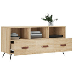 Berkfield Sturdy Tv Cabinet Sonoma Oak 102X36X50 Cm Engineered Wood - thumbnail 4