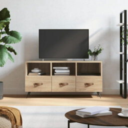 Berkfield Sturdy Tv Cabinet Sonoma Oak 102X36X50 Cm Engineered Wood - thumbnail 2