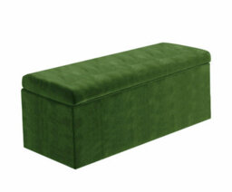 180Cm Large Plain Safar Storage Ottoman Box, Forest Green Plush Velvet Upholstered Deep Storage Ottoman End Of Bed Bench - thumbnail 4